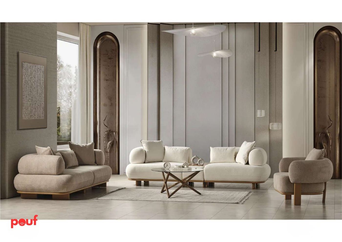 Pouf Contemporary Collection — minimalist Turkish furniture